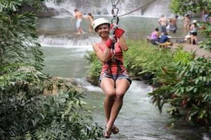 Ziplines Over Dunn's River and Dunn's River falls