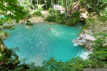 Blue Hole Secret waterfalls and shopping.